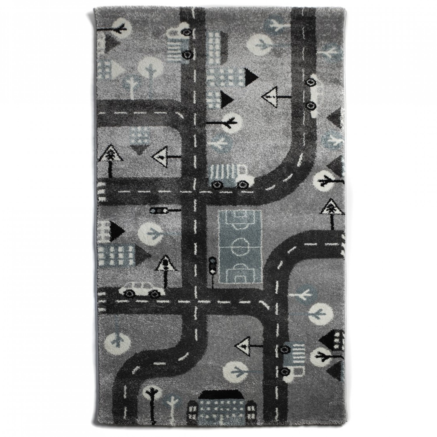 Παιδικό Χαλί Frieze Kids 0049A Grey/Blue - 80x150 cm 2