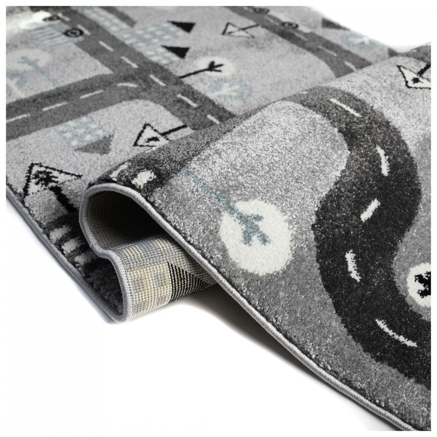 Παιδικό Χαλί Frieze Kids 0049A Grey/Blue - 80x150 cm 3