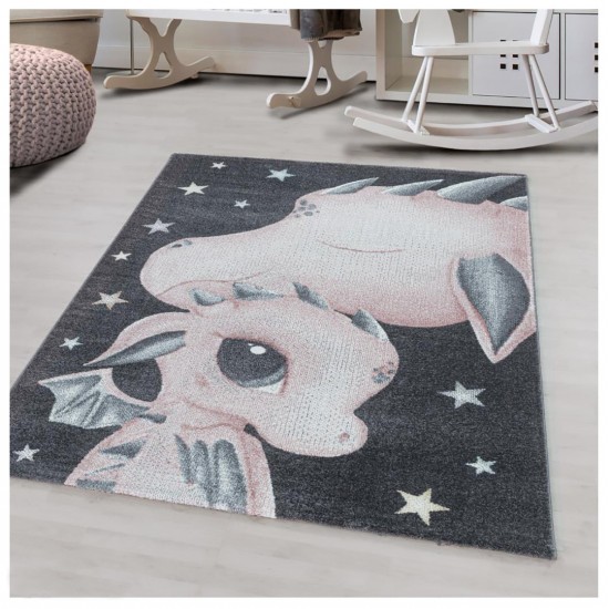 Παιδικό Χαλί Frieze Kids 2107A Pink - 080x150 cm 2
