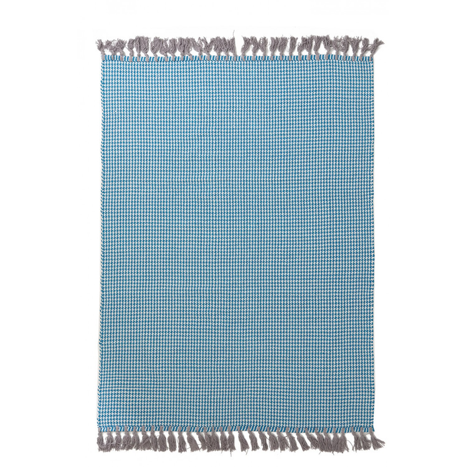 Χαλί Urban Cotton Kilim Δ - Houndstooth Caribbean Sea Royal Carpet - 130 x 190 cm 2