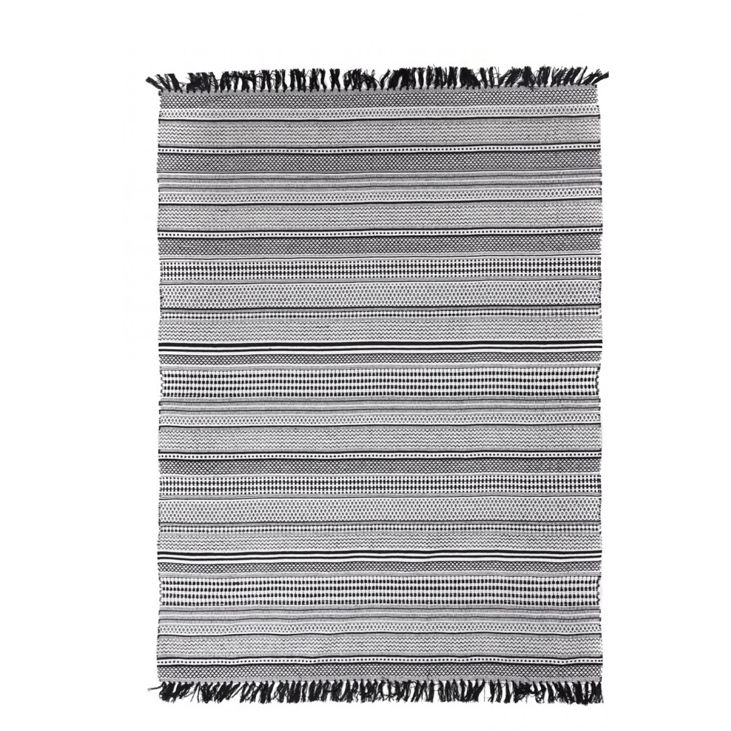 Χαλί Urban Cotton Kilim Samaira Black White Royal Carpet - 130 x 190 cm 2